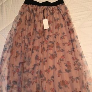 Floral midi skirt NWT